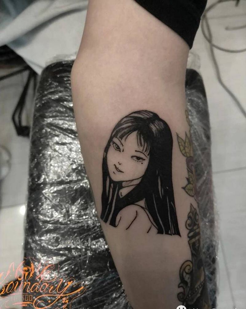 富江纹身图片_手臂New School纹身图案