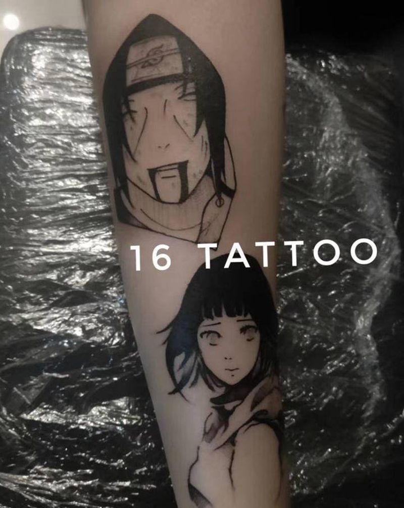 带土 白眼纹身图片_手臂New School纹身图案