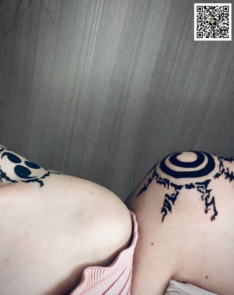火影咒印纹身图片_肩部纹身图案