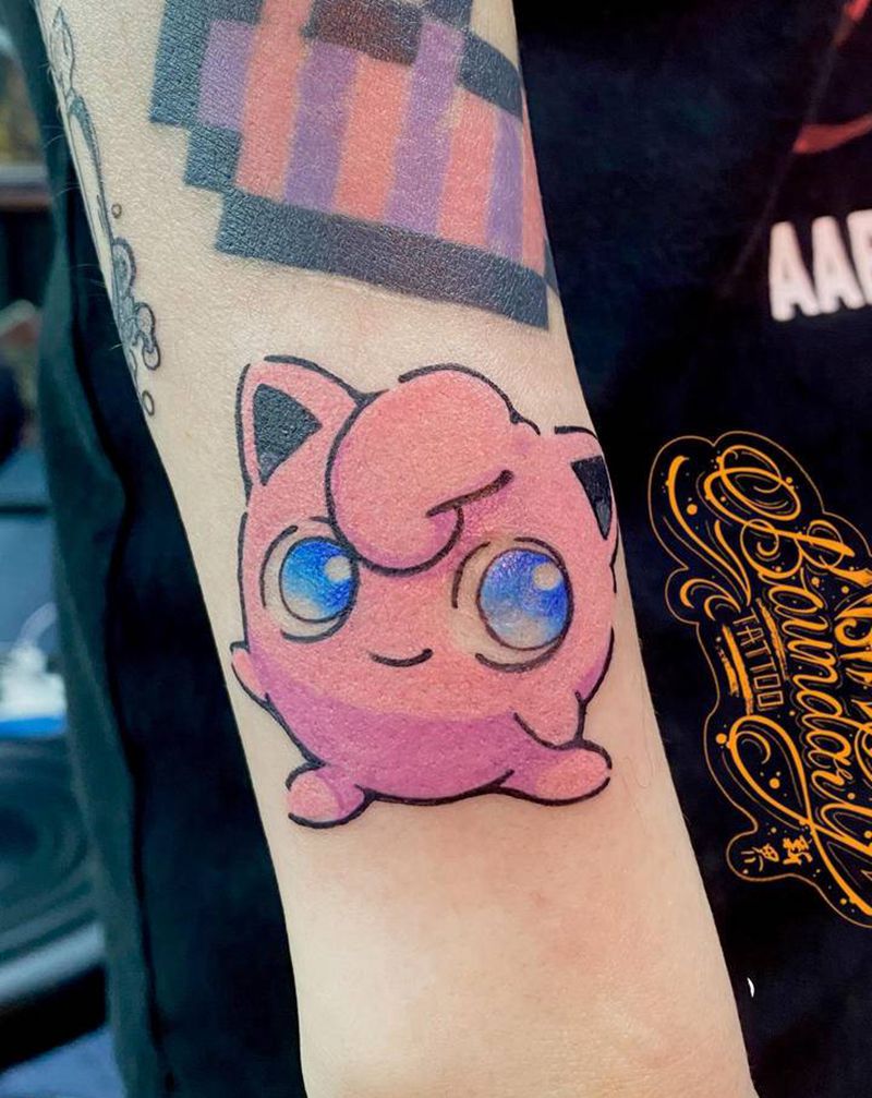 胖丁纹身图片_手臂New School纹身图案