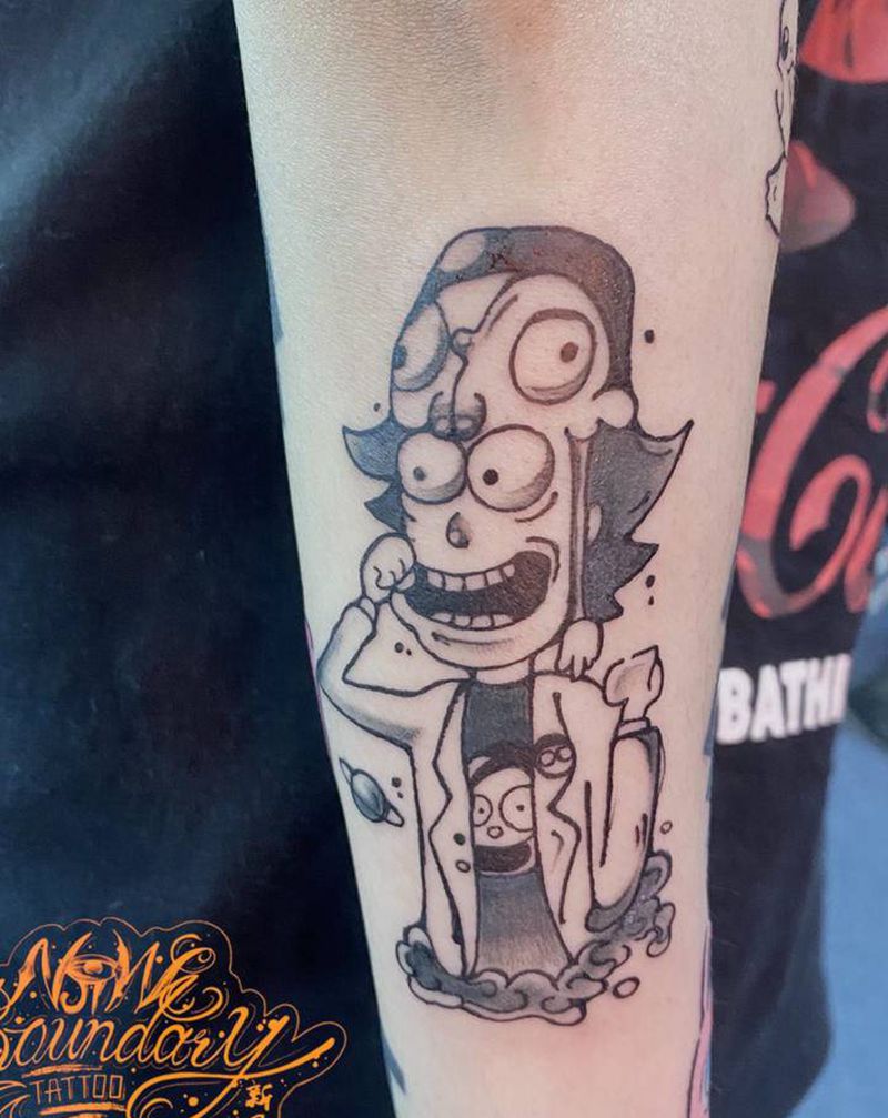 莫蒂纹身图片_手臂New School纹身图案