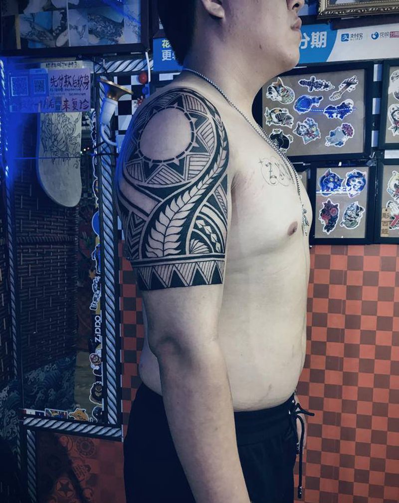 很久没有做图腾风格了纹身图片_手臂纹身图案