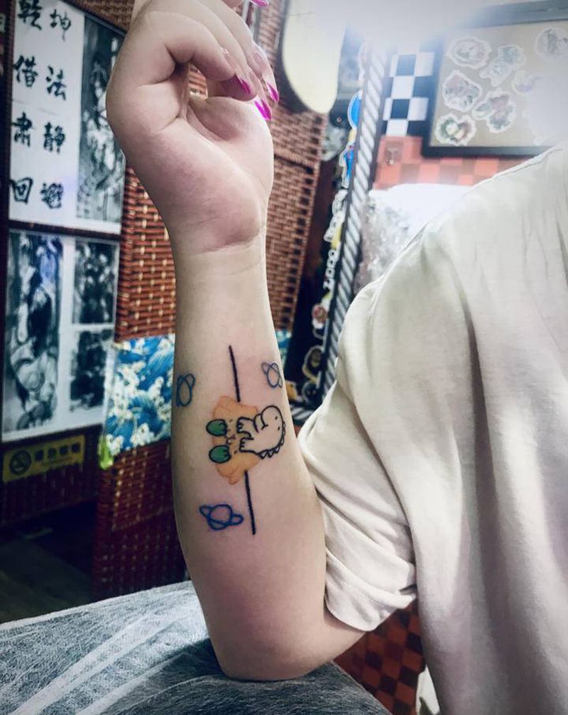 小恐龙纹身图片_手臂纹身图案