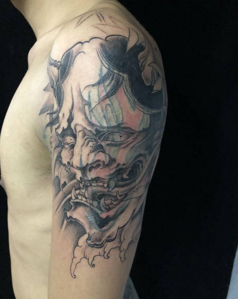 般若未完成纹身图片_手臂纹身图案