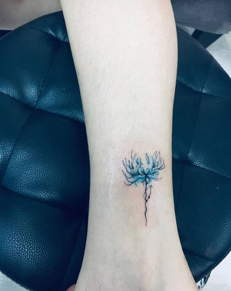 花纹身图片_脚部纹身图案