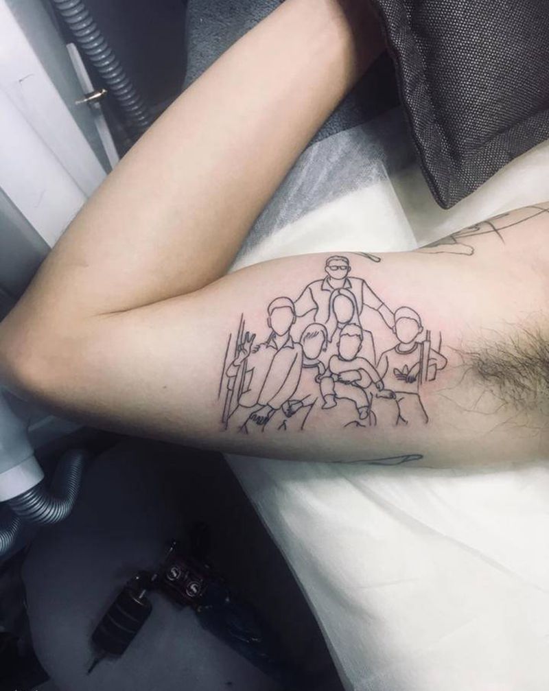 简笔纹身图片_手臂纹身图案