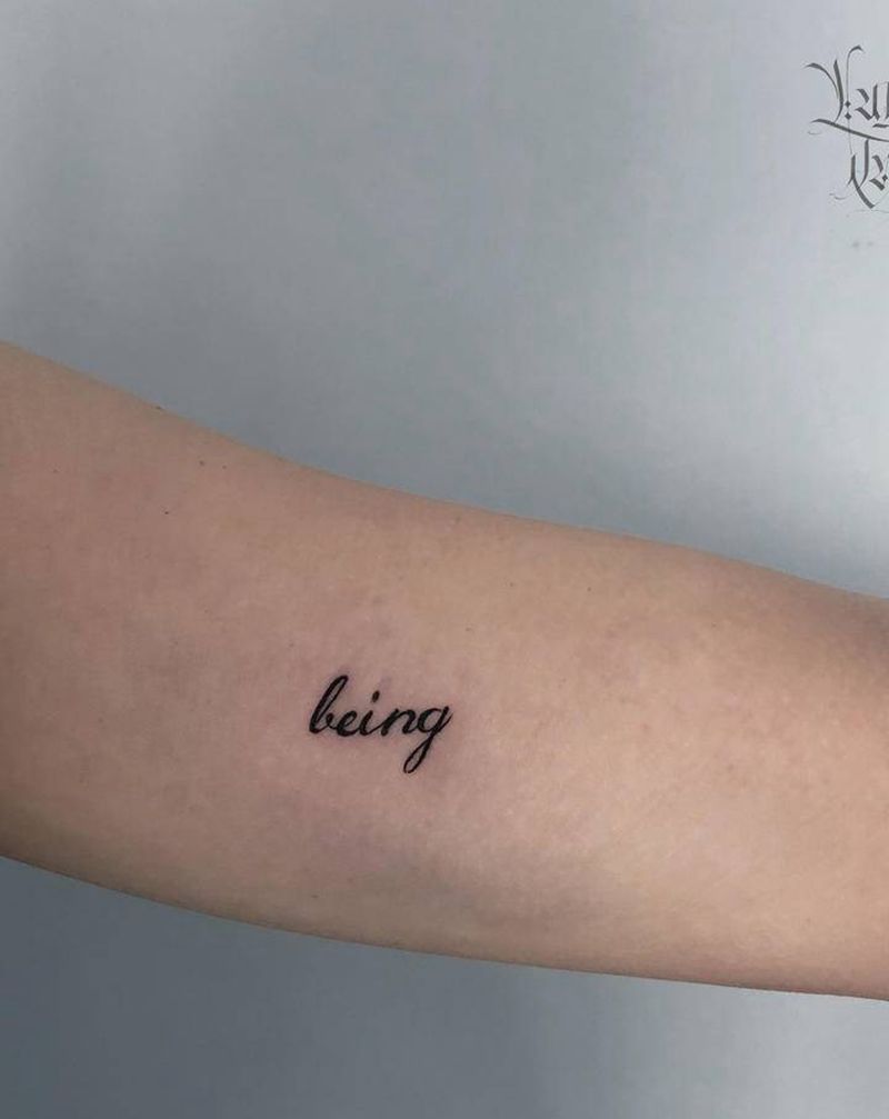 小英文纹身图片_手臂花体字小清新纹身图案