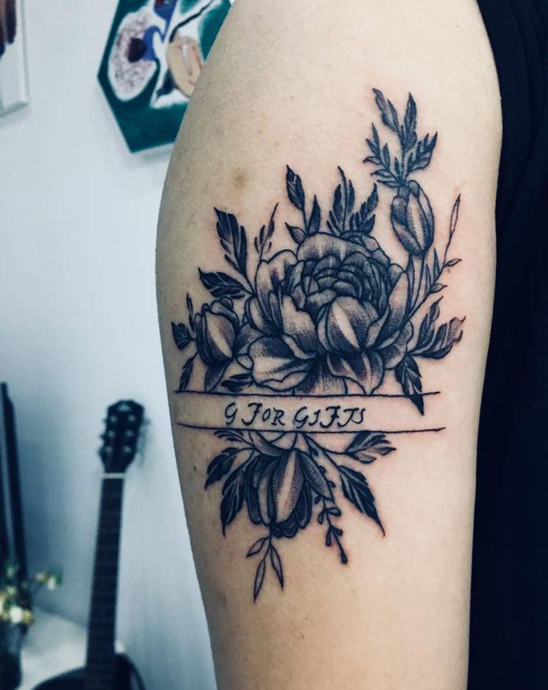 你，我，他纹身图片_手臂新传统纹身图案