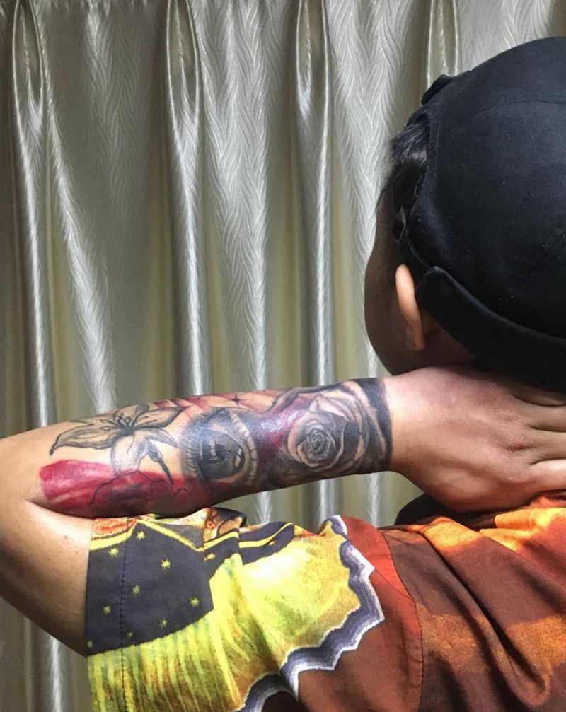 。。。纹身图片_手臂欧美写实纹身图案