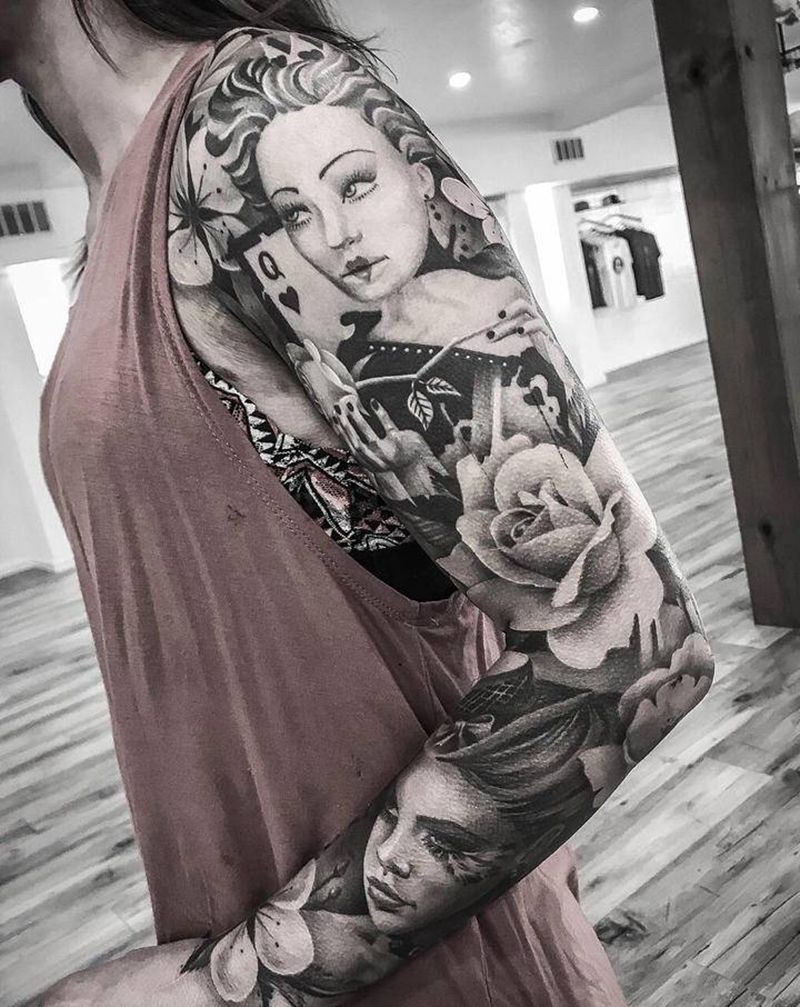 我们纹身图片_手臂欧美写实纹身图案