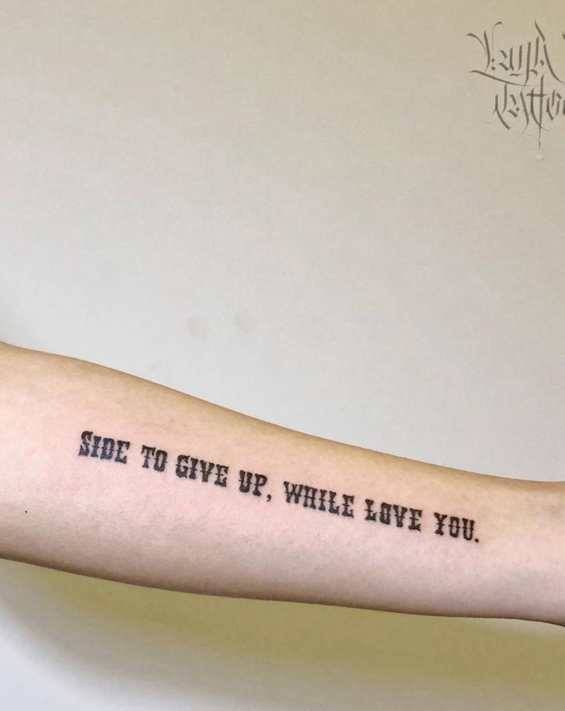 小英文纹身图片_手臂手部花体字英文字体纹身图案