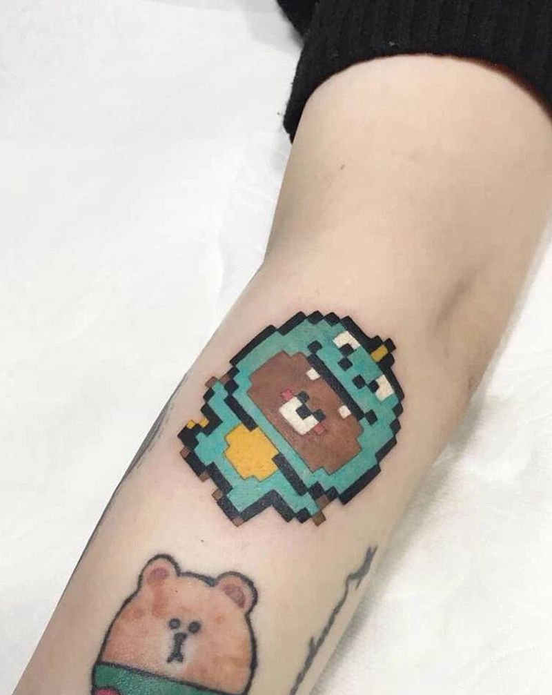 W纹身图片_手臂手部几何New School纹身图案