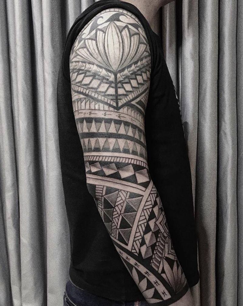 *拼接*手绘繁花+图腾纹身图片_手臂手部图腾纹身图案