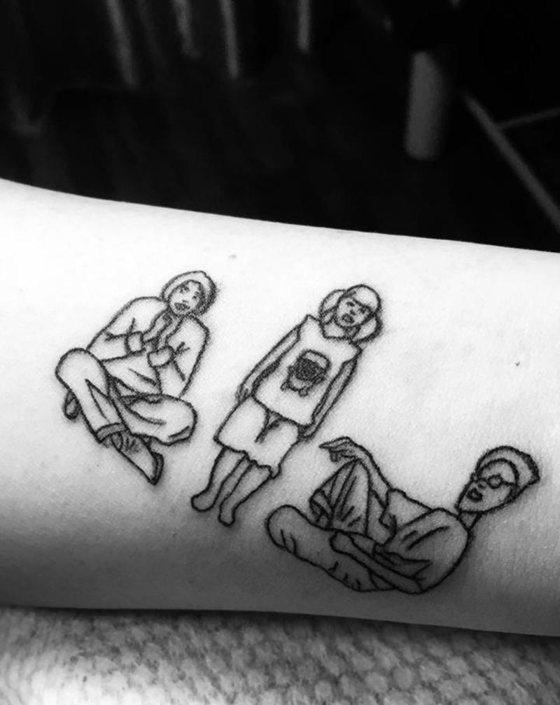 家庭纹身图片_手臂简笔画纹身图案