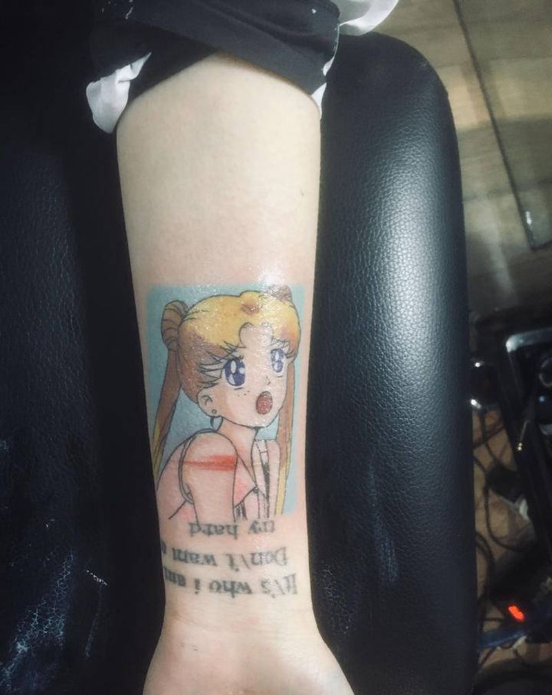 美少女纹身图片_手部纹身图案