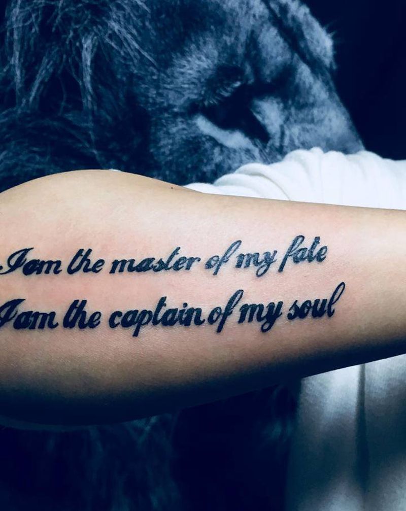 灵魂纹身图片_手臂英文纹身图案