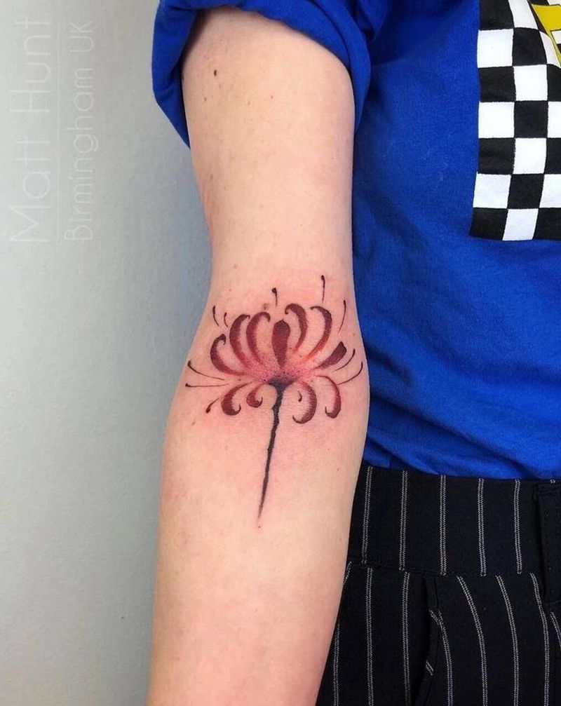 彼岸花纹身图片_手臂彼岸花纹身图案