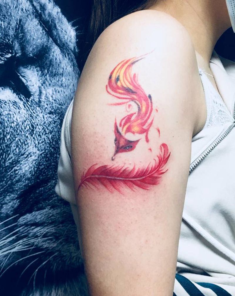 徐闹闹纹身图片_手臂水彩点刺纹身图案