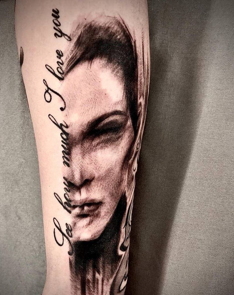 黑客纹身图片_手臂欧美写实纹身图案