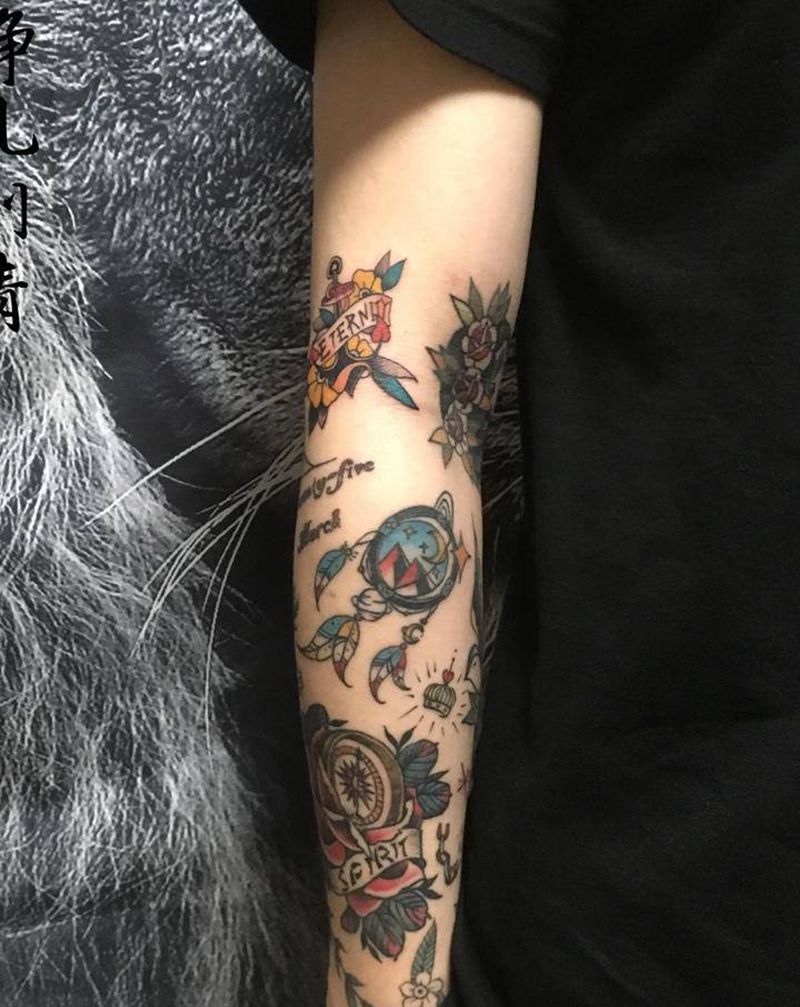 Old school纹身图片_手臂Old School纹身图案