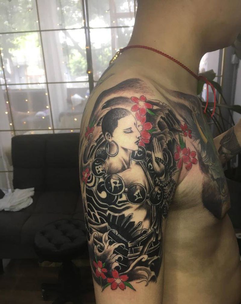 达摩纹身图片_手臂纹身图案