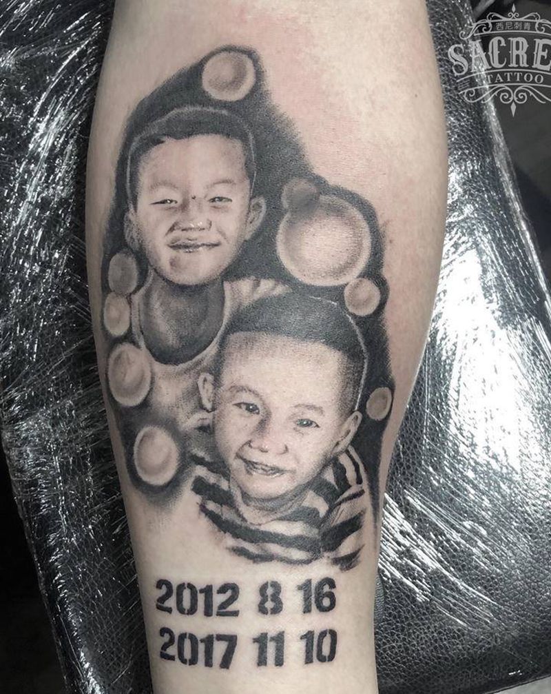 人物肖像纹身图片_手臂欧美写实人物纹身图案