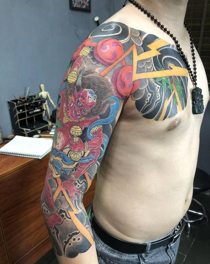 雷神纹身图片_手臂纹身图案