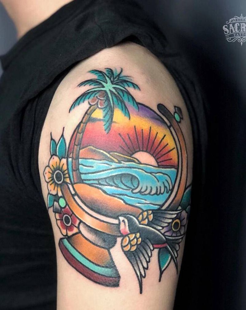 向往纹身图片_手臂Old School纹身图案