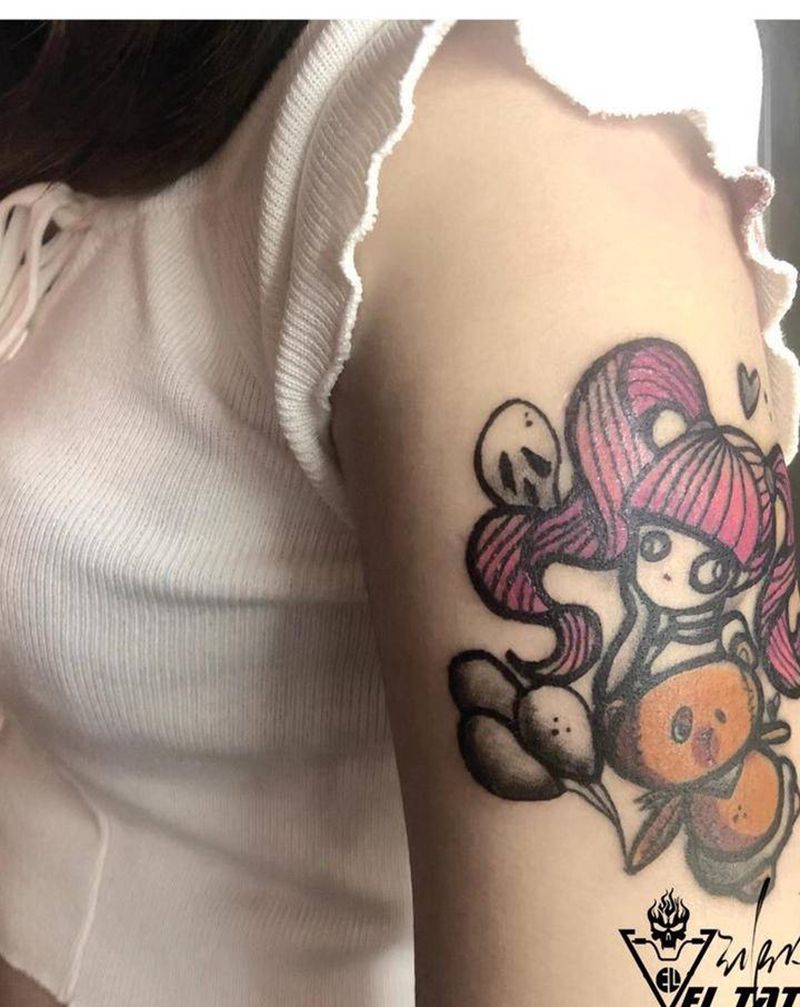 海贼王school的佩罗娜纹身图片_手臂手部Old School纹身图案