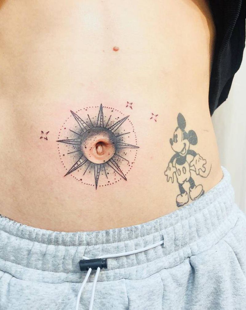 无题纹身图片_腹部纹身图案