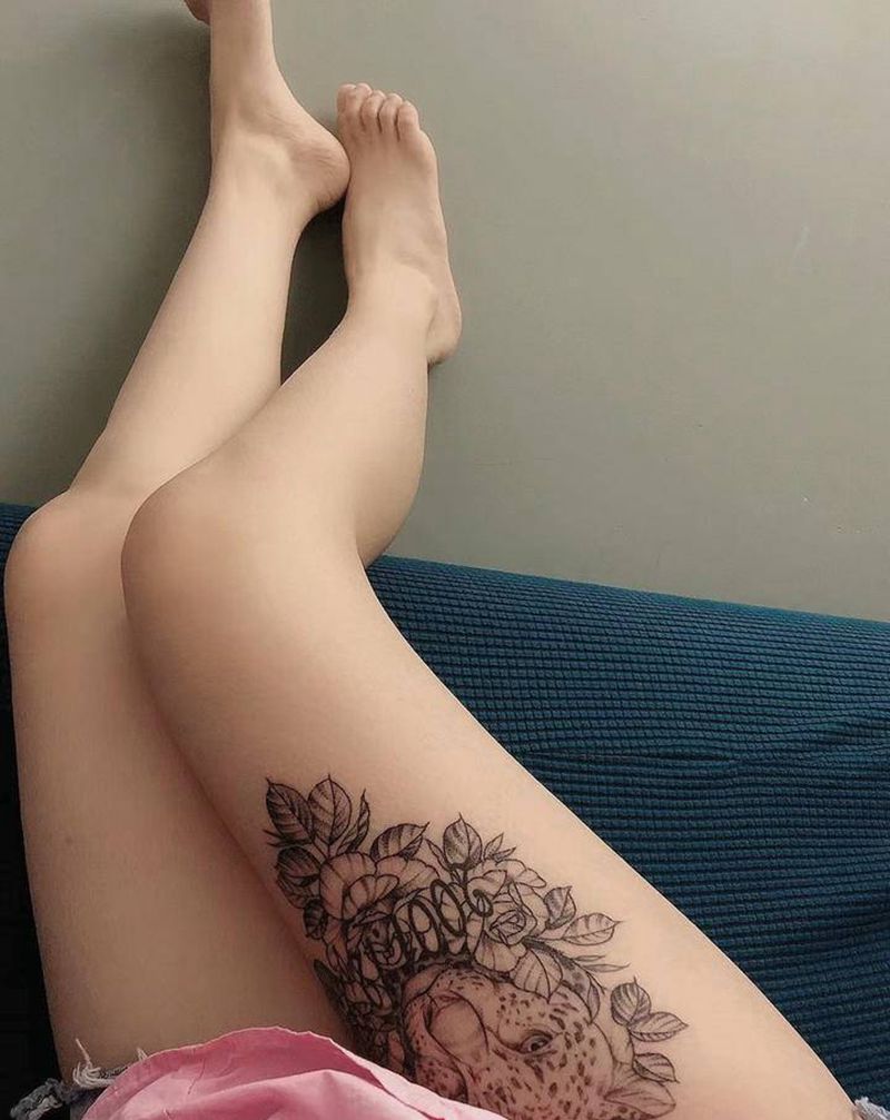 恢复后纹身图片_脚部腿部点刺纹身图案