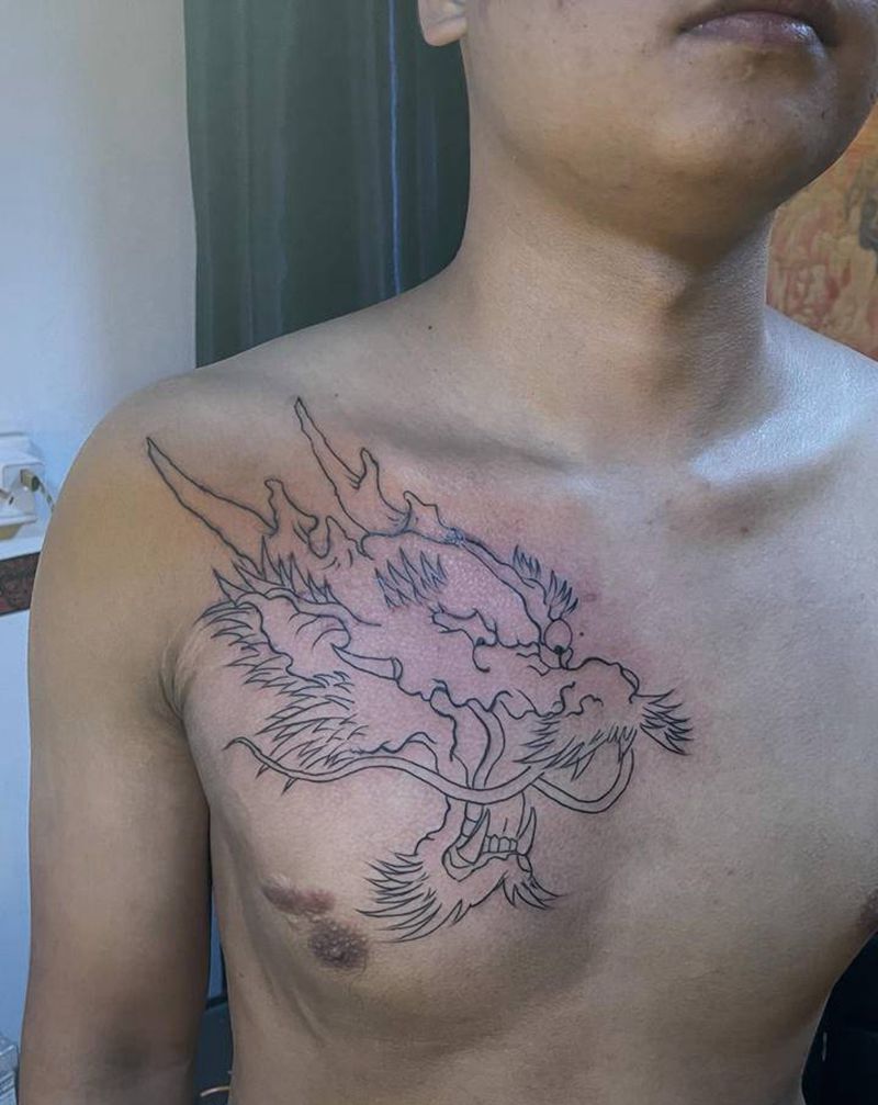 驻店师傅作品纹身图片_肩部老传统纹身图案