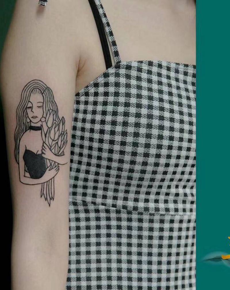 一个小遮盖纹身图片_手臂纹身图案