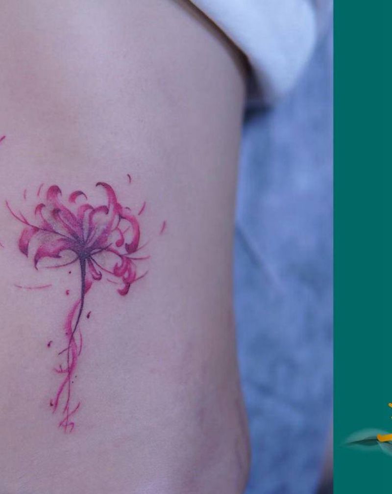 花纹身图片_腹部纹身图案