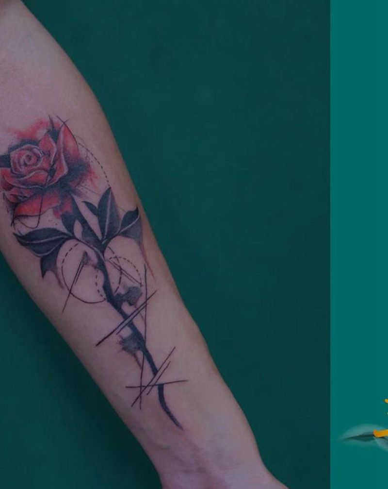 玫瑰纹身图片_手臂纹身图案