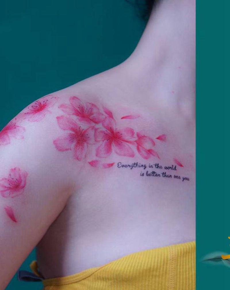 肩花纹身图片_手臂纹身图案