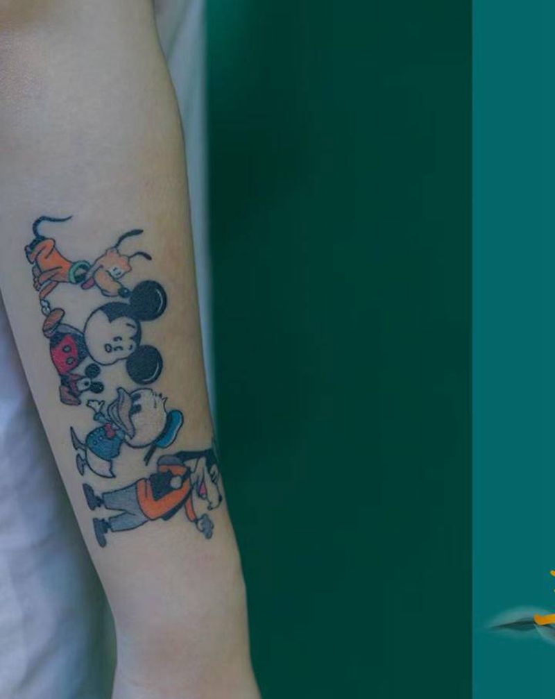 米老鼠恢复后纹身图片_手臂纹身图案