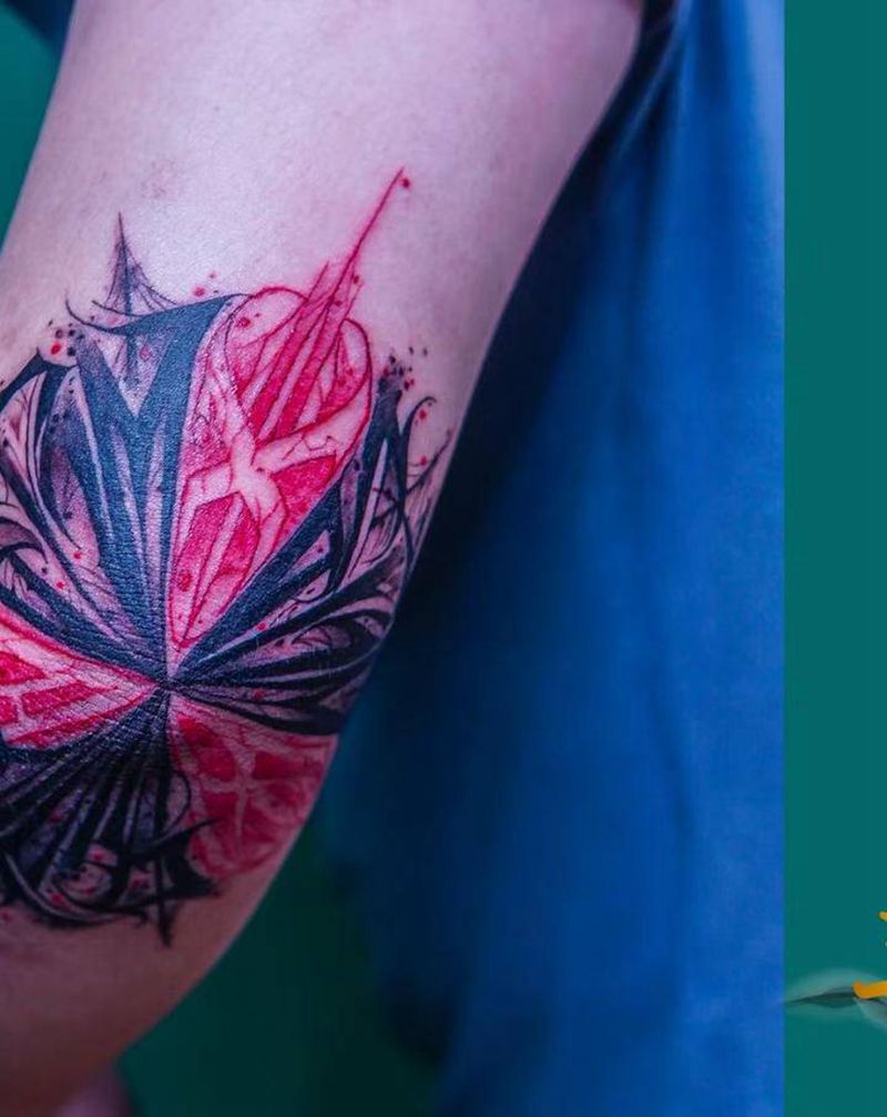 花体纹身图片_手部纹身图案