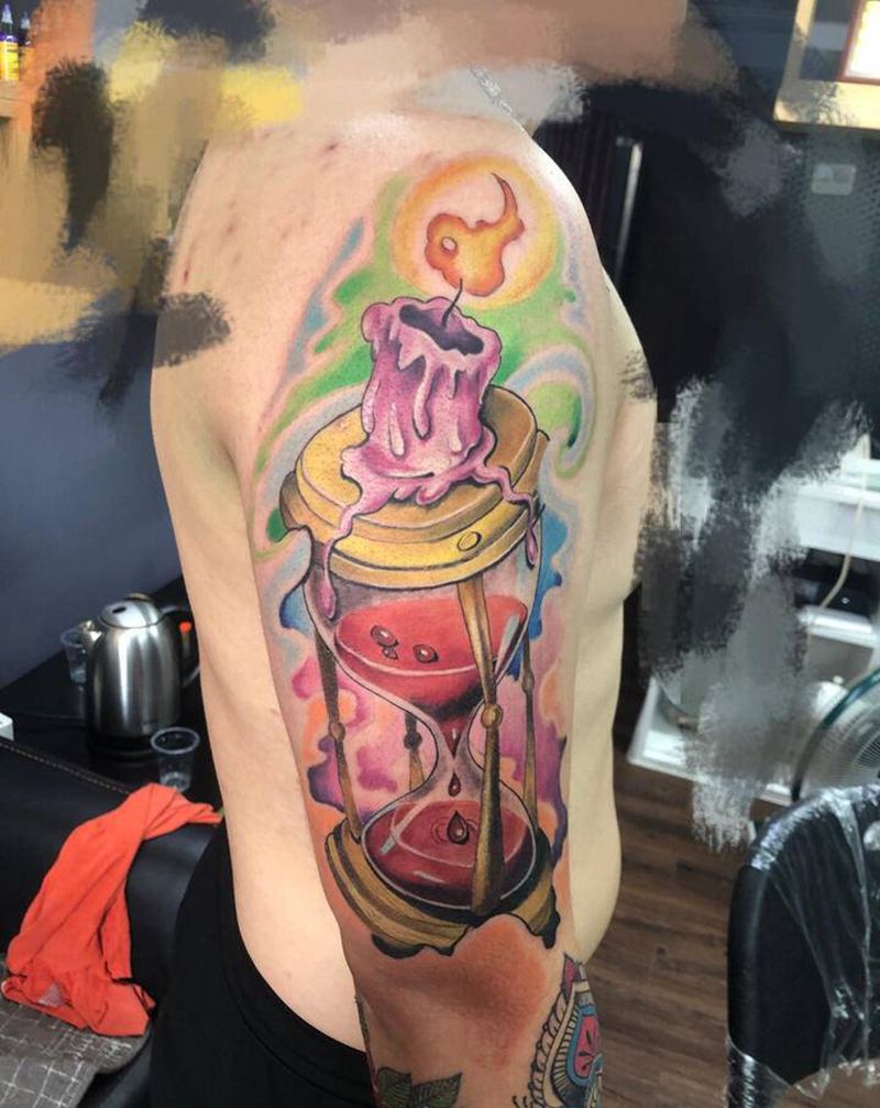 彩色作品纹身图片_手臂New School纹身图案