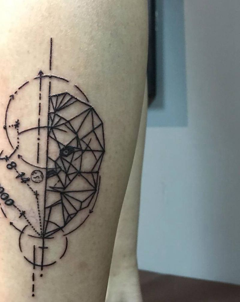 小清新纹身图片_腿部纹身图案