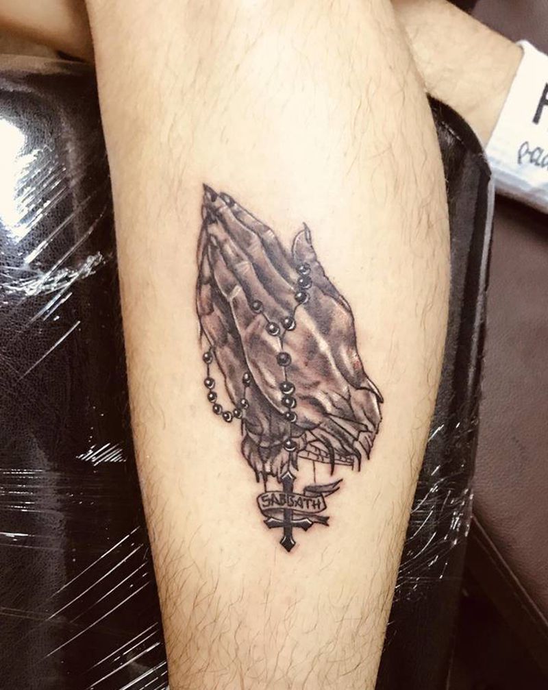 上帝之手纹身图片_欧美写实纹身图案