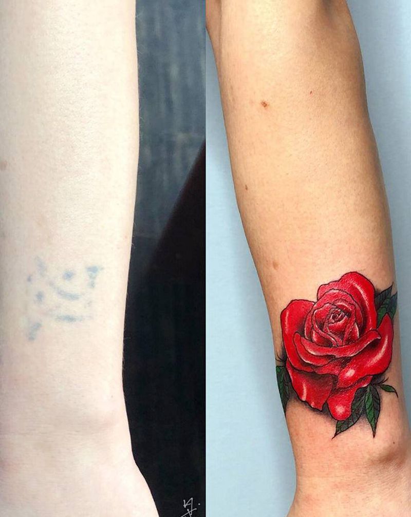 旧纹身遮盖纹身图片_手部纹身图案