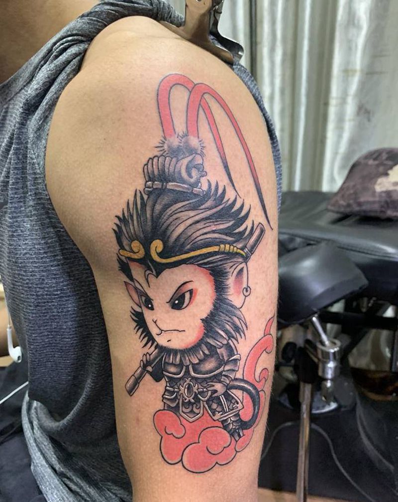 斗战胜佛纹身图片_手臂手部新传统老传统纹身图案