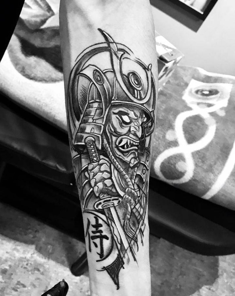 武士纹身图片_手臂纹身图案