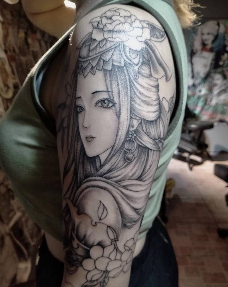 艺妓纹身图片_手臂纹身图案