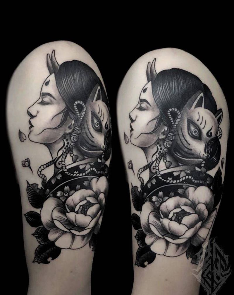 艺妓纹身图片_手臂纹身图案