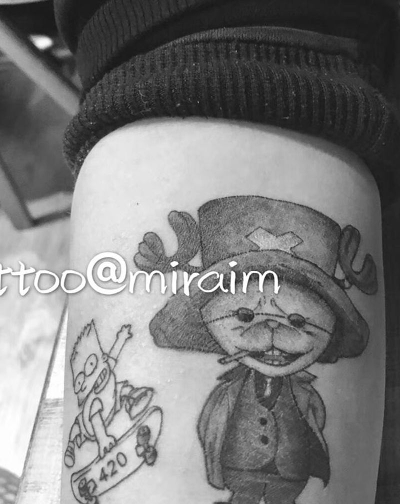 海迷～乔巴纹身图片_手臂New School动漫爱好者纹身图案