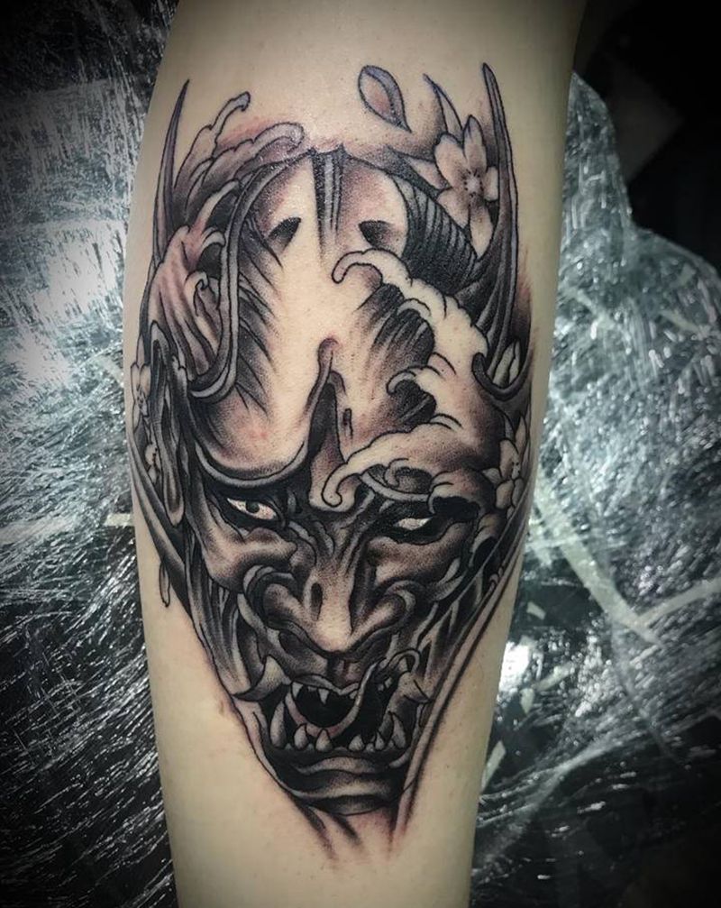 般若纹身图片_手臂腿部老传统纹身图案