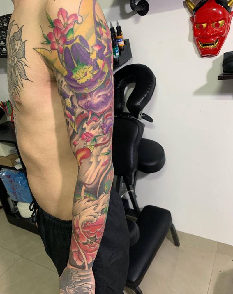 花臂（小臂恢复后）纹身图片_手臂纹身图案