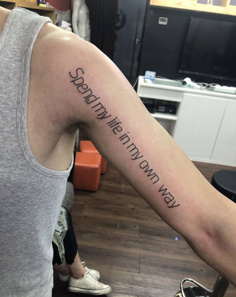 英文小串...纹身图片_手臂小清新纹身图案